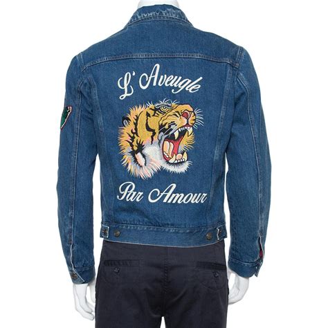 gucci denim l'ange with tiger|gucci tiger denim.